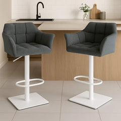 Barhocker Damaso W Cord - grau