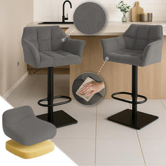 Barhocker Damaso B Cord - taupe