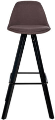 2er Set Barhocker Corbin Stoff Square - braun