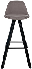 2er Set Barhocker Corbin Stoff Square - taupe
