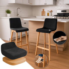 Barhocker Hoover Samt Natura - schwarz