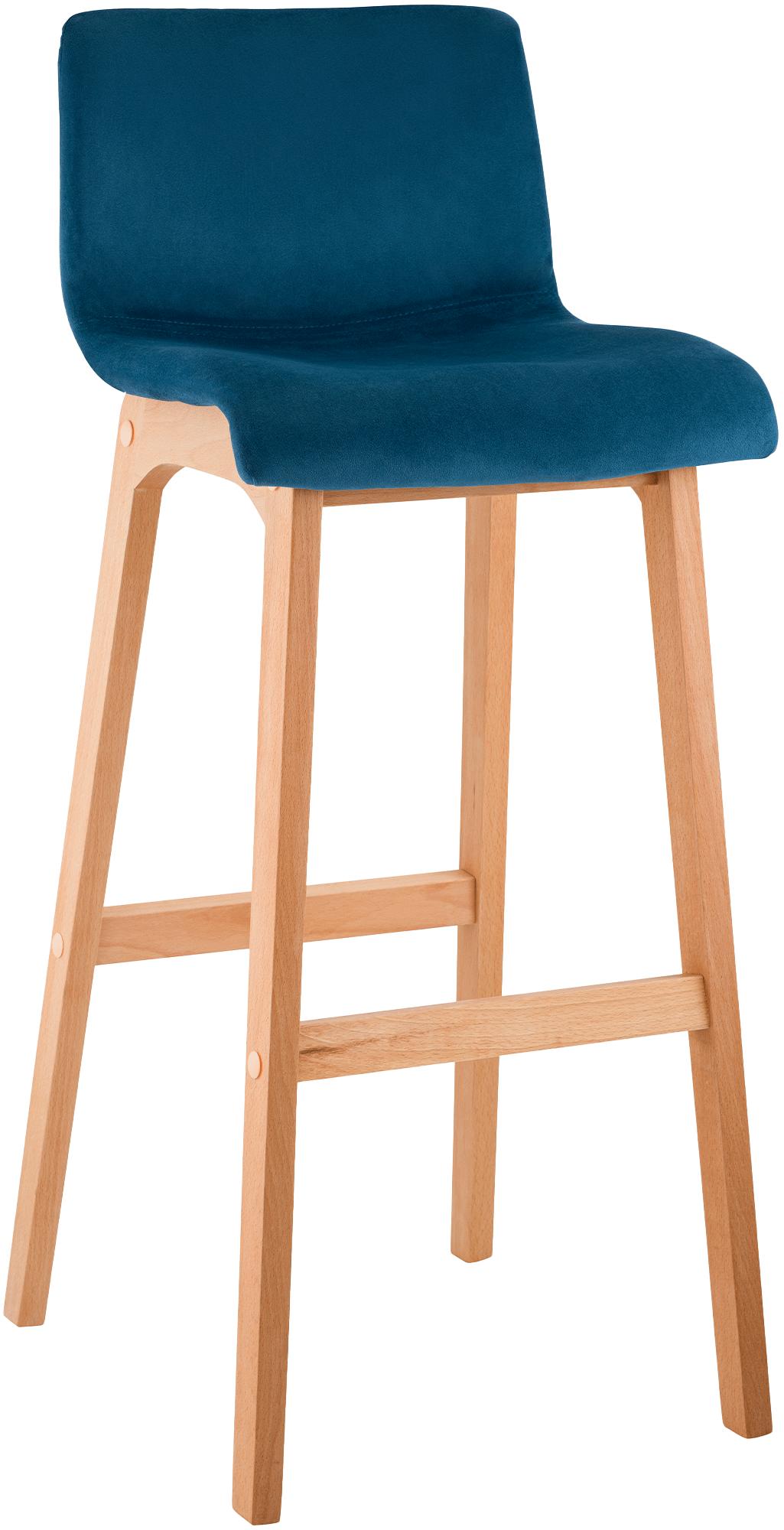 Barhocker Hoover Samt Natura - blau