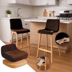 Barhocker Hoover Samt Natura - braun