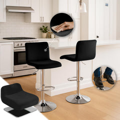 Barhocker Hoover Samt C - schwarz