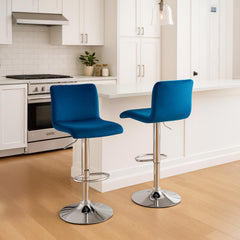 Barhocker Hoover Samt C - blau