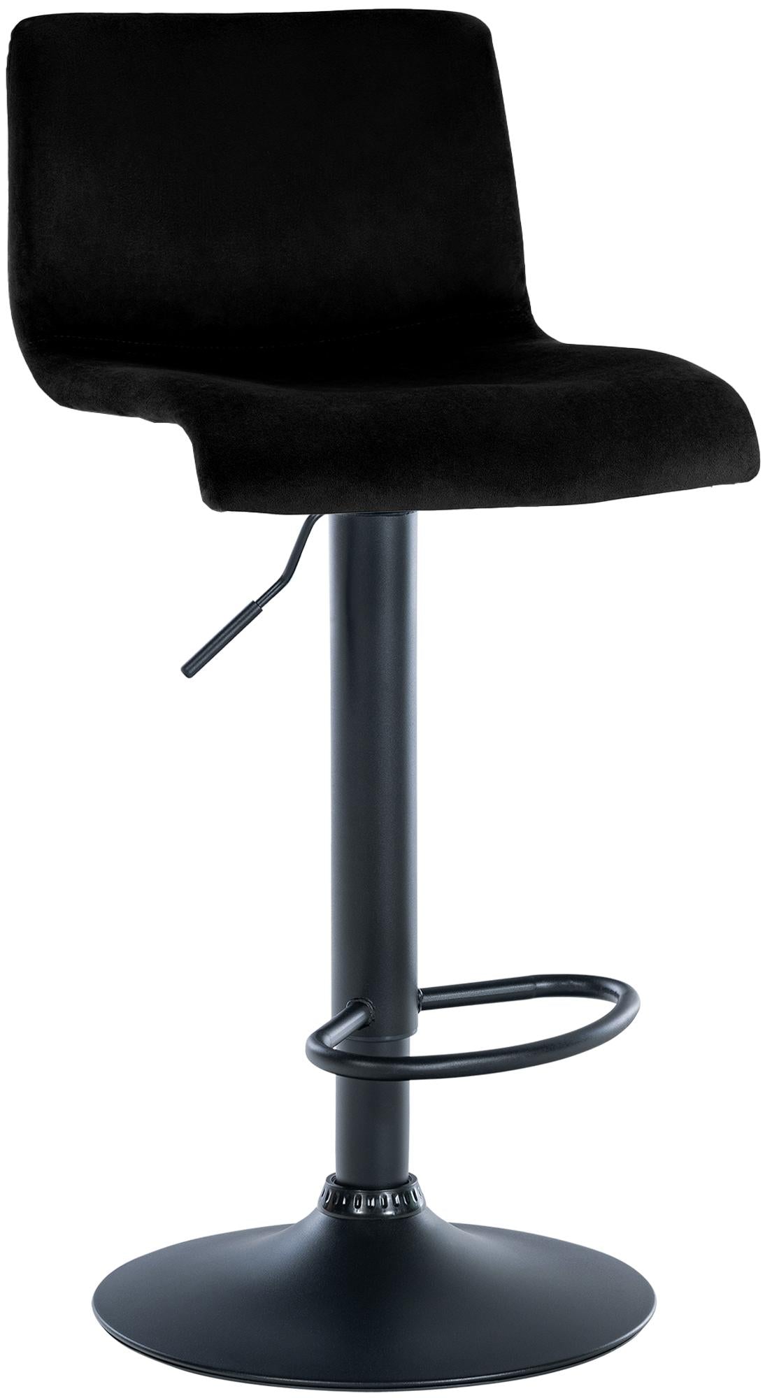 Barhocker Hoover Samt B - schwarz