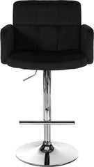 2er Set Barhocker Los Angeles Samt chrom - schwarz