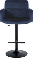2er Set Barhocker Los Angeles Samt schwarz - blau