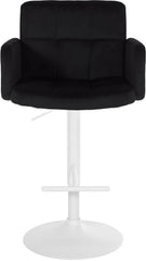 2er Set Barhocker Los Angeles Samt wei� - schwarz