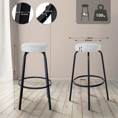 Barhocker Kamari Kunstleder - wei�