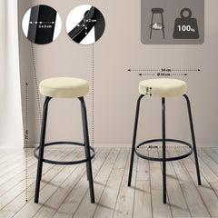 Barhocker Kamari Samt - creme