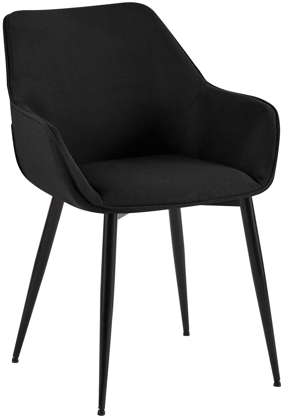 Esszimmerstuhl Vessa Stoff - schwarz