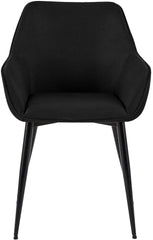 2er Set Esszimmerstuhl Vessa Stoff - schwarz