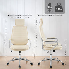 Bürostuhl Rako Stoff - creme