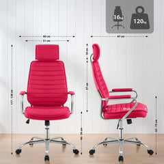 Bürostuhl Rako Stoff - rot