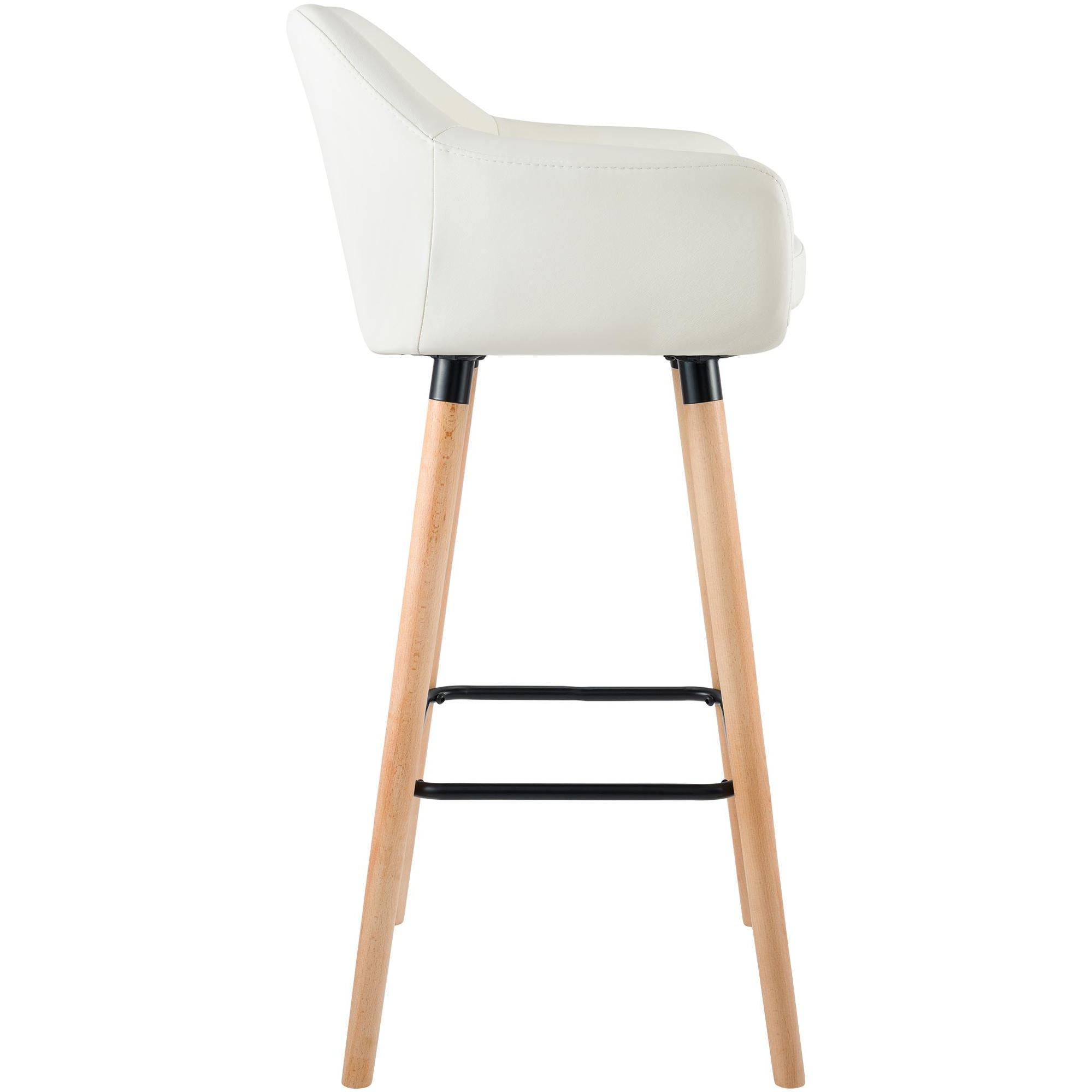 Barhocker Grant Kunstleder - creme - InfinityMarket