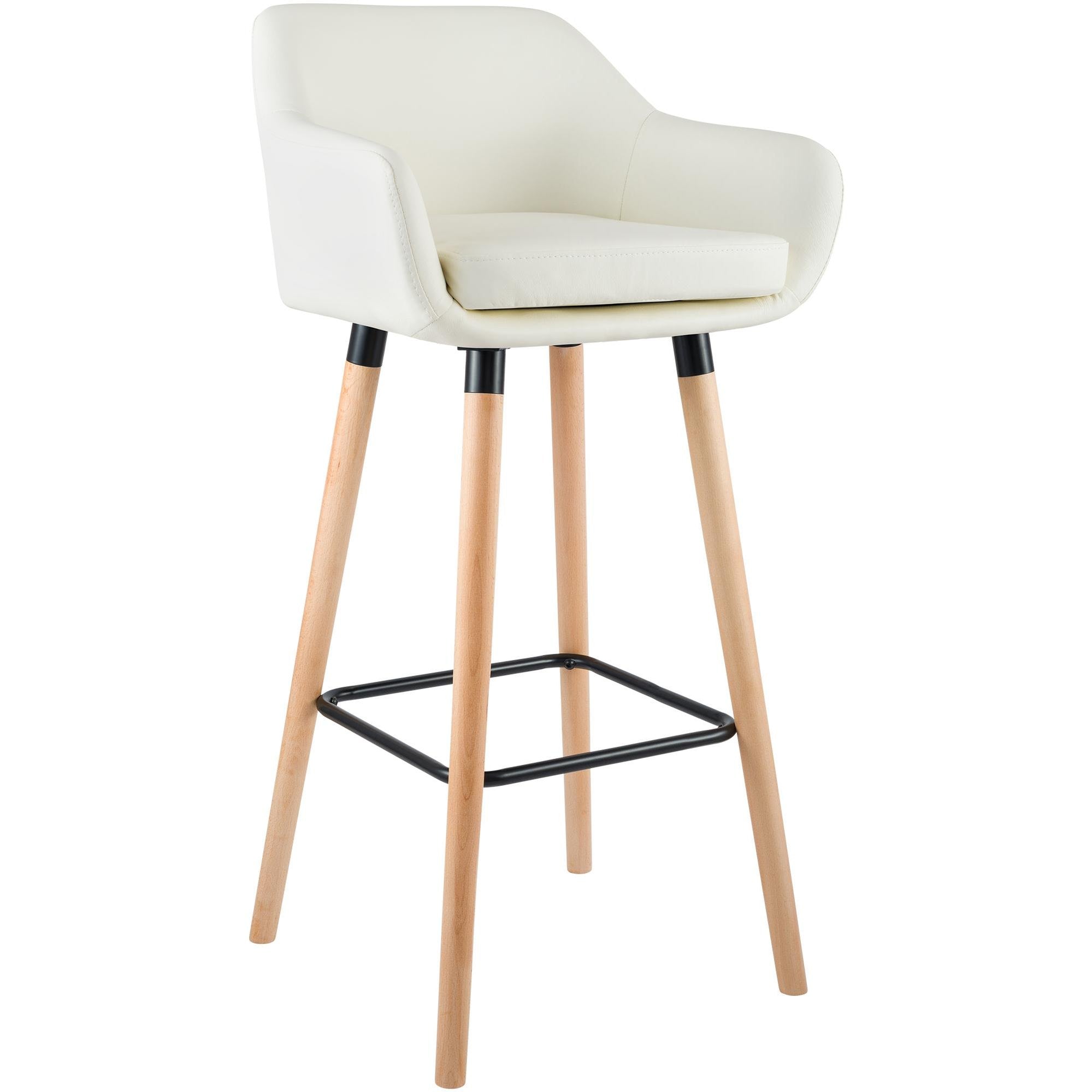 Barhocker Grant Kunstleder - creme - InfinityMarket