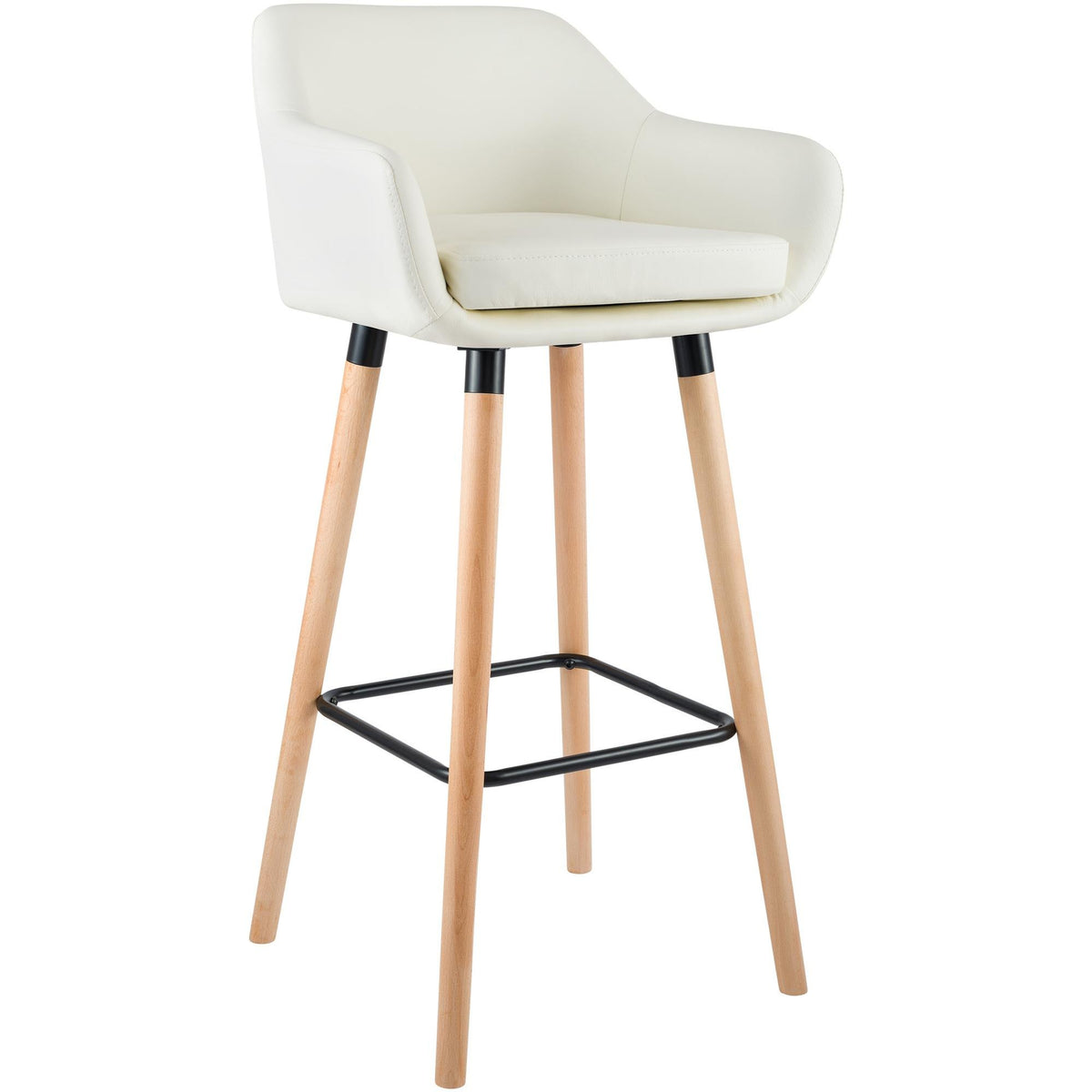 Barhocker Grant Kunstleder - creme - InfinityMarket
