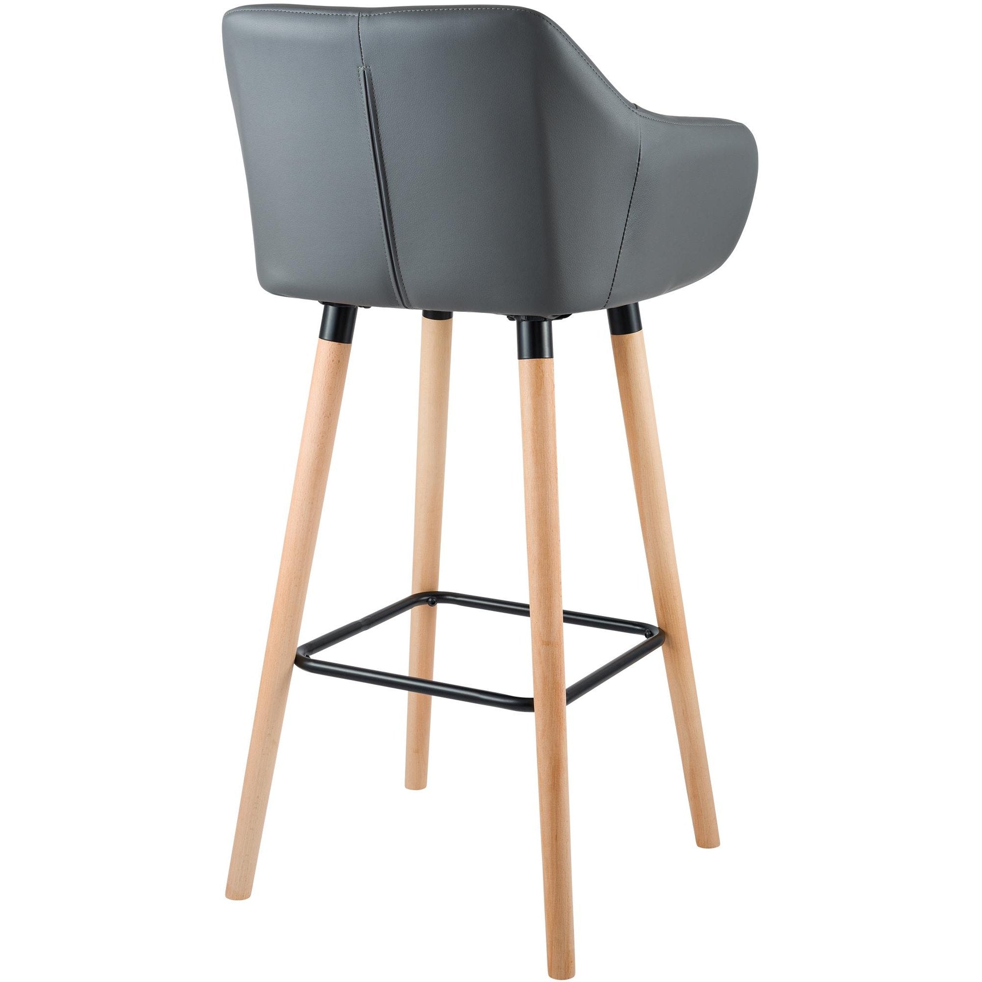 Barhocker Grant Kunstleder - grau - InfinityMarket