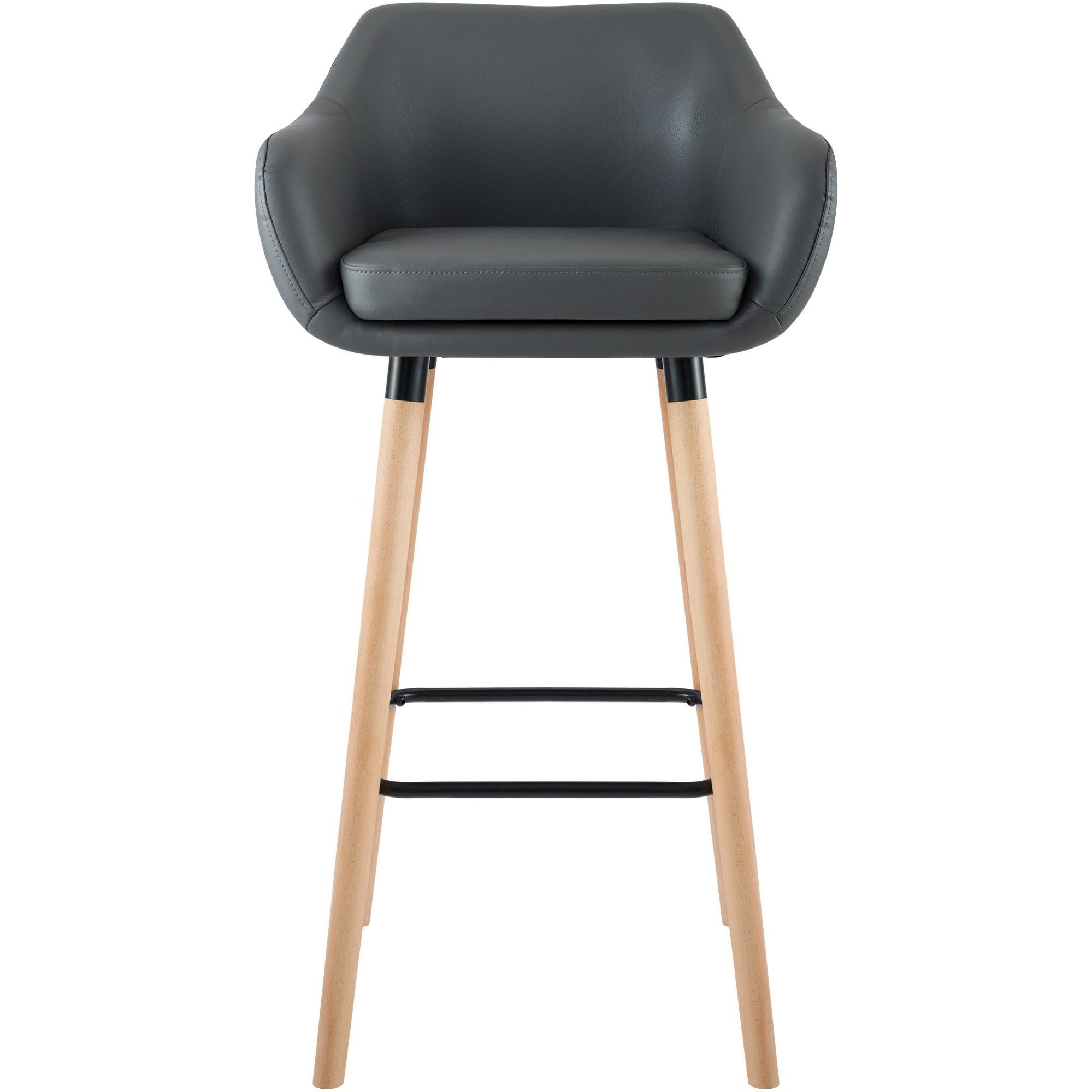 Barhocker Grant Kunstleder - grau - InfinityMarket