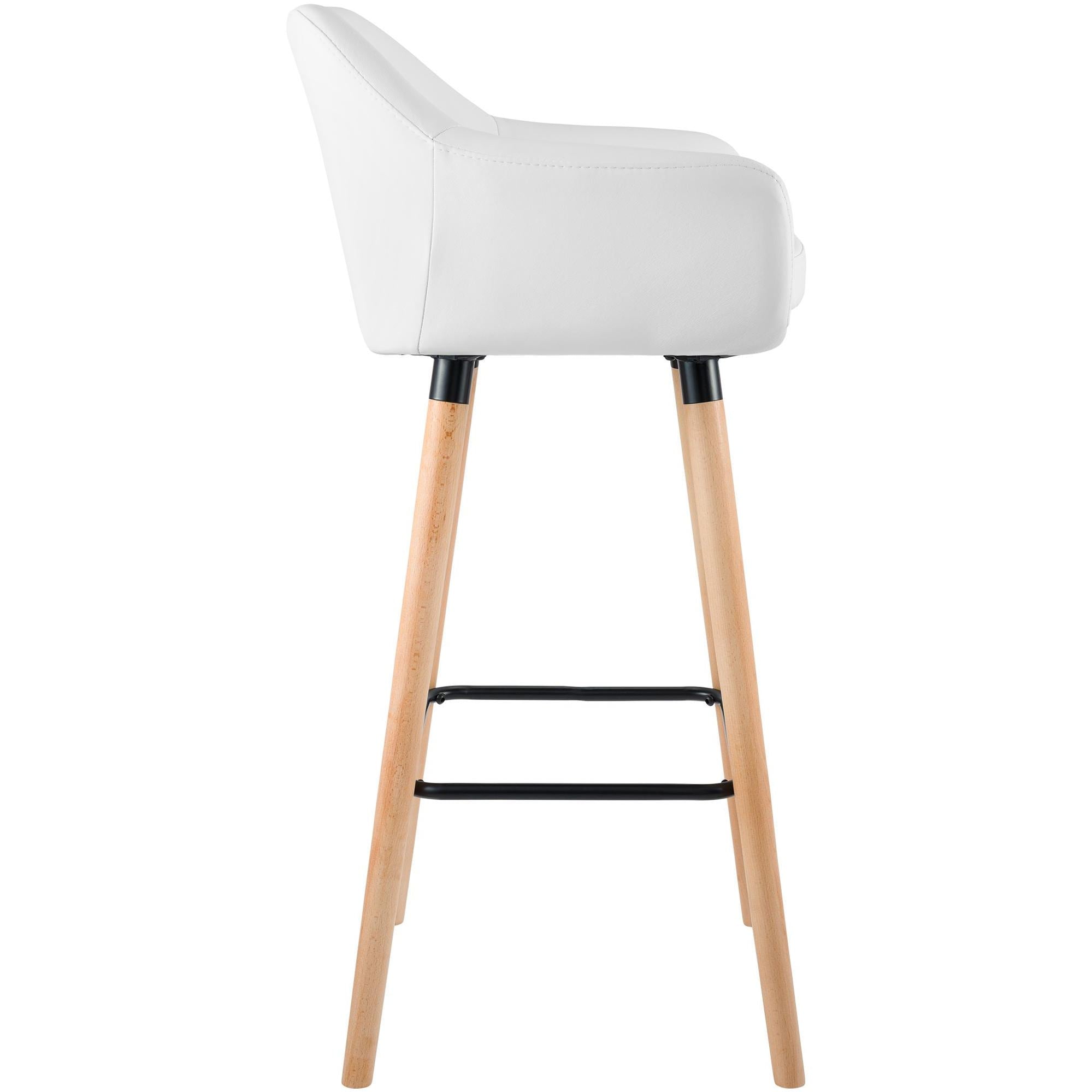 Barhocker Grant Kunstleder - weiß - InfinityMarket