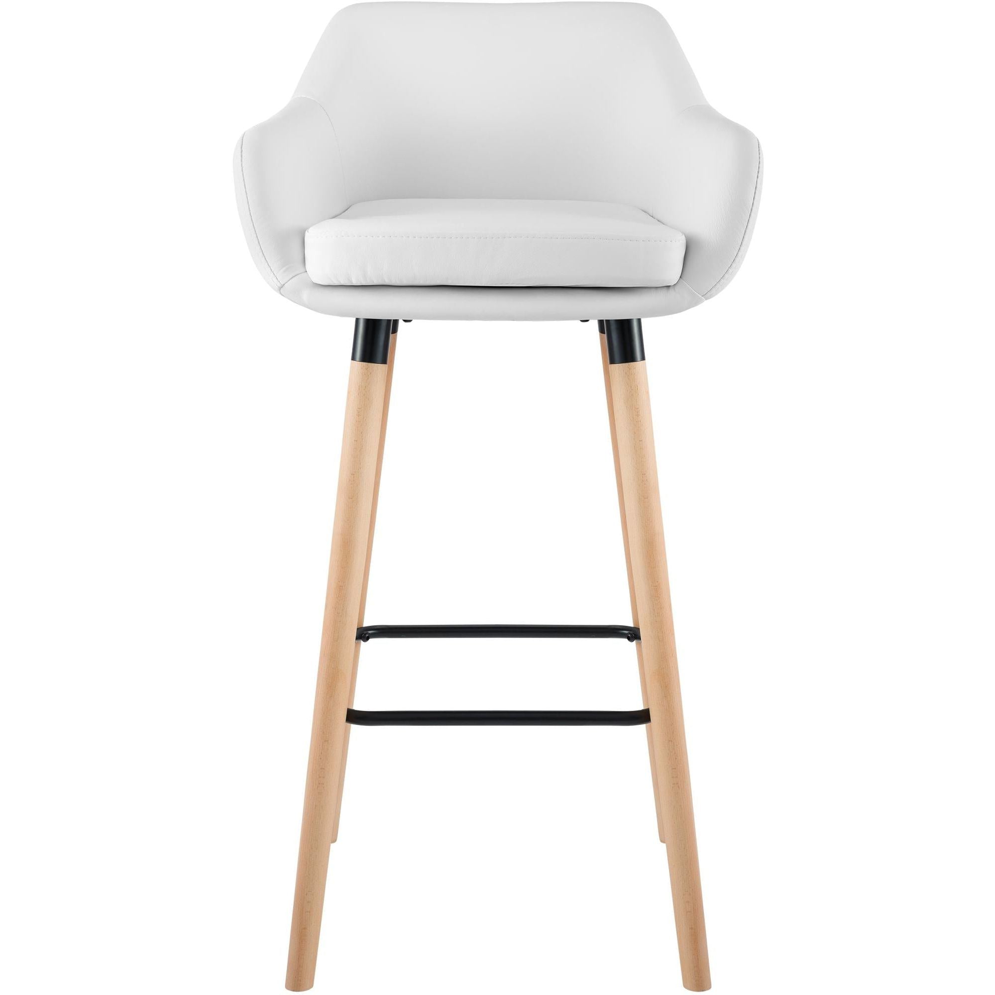 Barhocker Grant Kunstleder - weiß - InfinityMarket