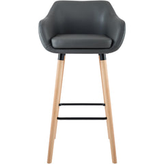 2er Set Barhocker Grant Kunstleder - grau