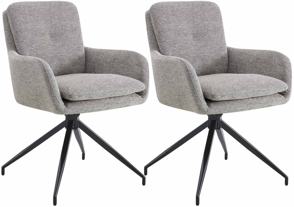 2er Set Esszimmerstuhl Pickett Stoff - taupe by Dropshipping-Europe – Barhocker