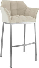 Barhocker Damaso E Cord mit 4-Fu� Gestell - creme