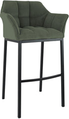 Barhocker Damaso B Cord mit 4-Fu� Gestell - gr�n