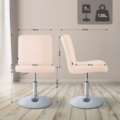 Stuhl Ricky Kunstleder - creme