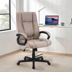 Bürostuhl XL Sparta Stoff - taupe