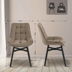 Stuhl Colby Stoff - taupe
