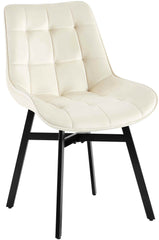 Stuhl Colby Samt - creme