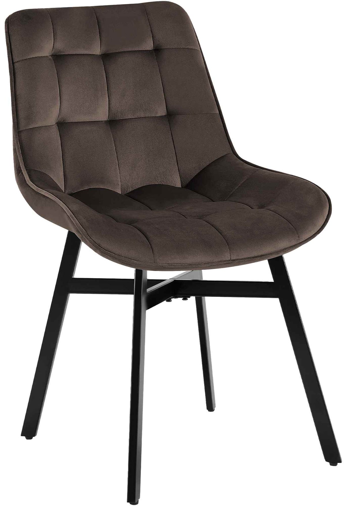 Stuhl Colby Samt - braun