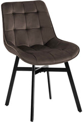Stuhl Colby Samt - braun