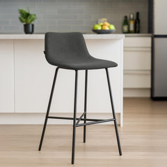 Barhocker Altona Stoff - dunkelgrau