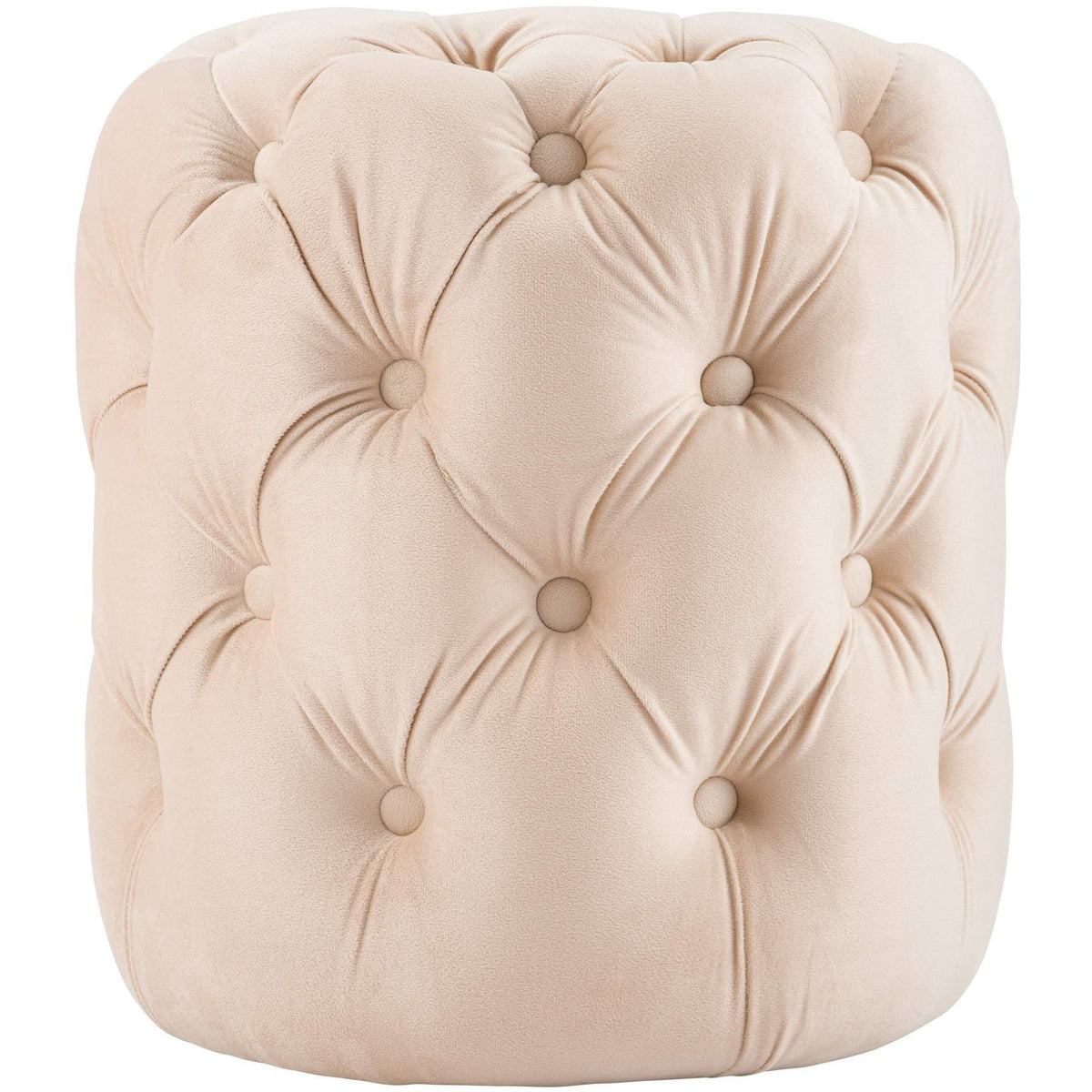 Sitzhocker Drancy Samt M - creme