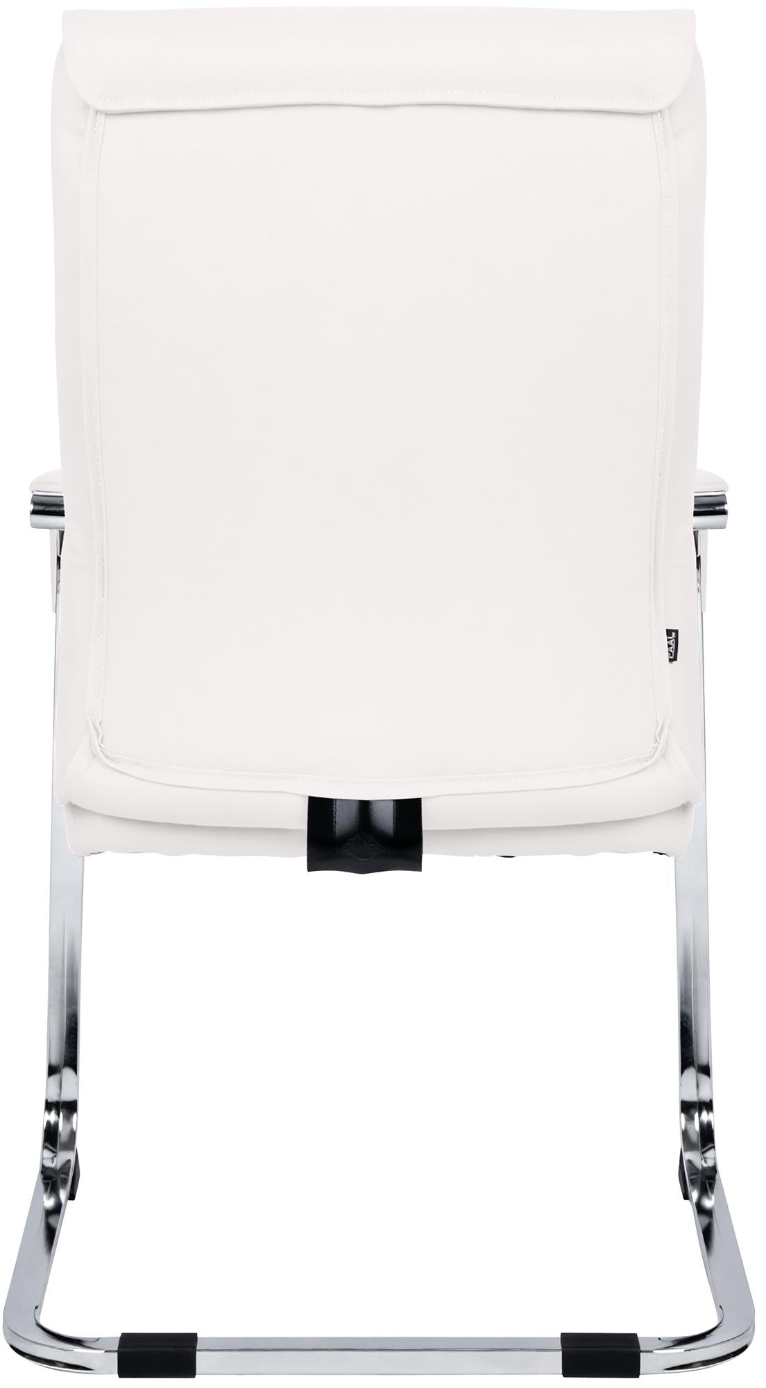 Set di 2 sedie visitatore Hobart bianche, design moderno per uffici e sale conferenze, comfort e stile uniti.