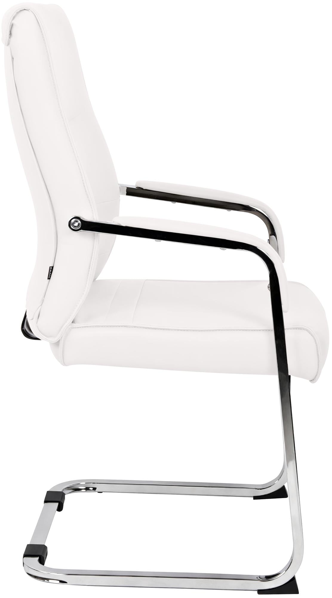 Set di 2 sedie visitatore Hobart bianche, design moderno per uffici e sale conferenze, comfort e stile uniti.
