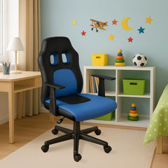 Kinder Bürostuhl Fun - schwarz/blau