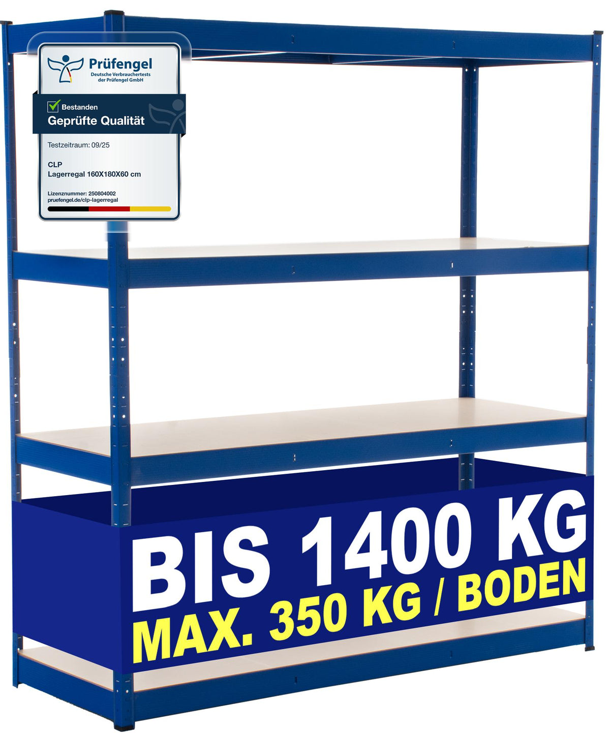 Lagerregal 160x60x180 cm - blau