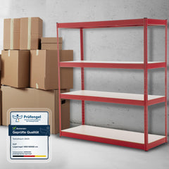 Lagerregal 160x60x180 cm - rot