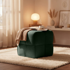 Sitzhocker Forinta Cord - dunkelgr�n