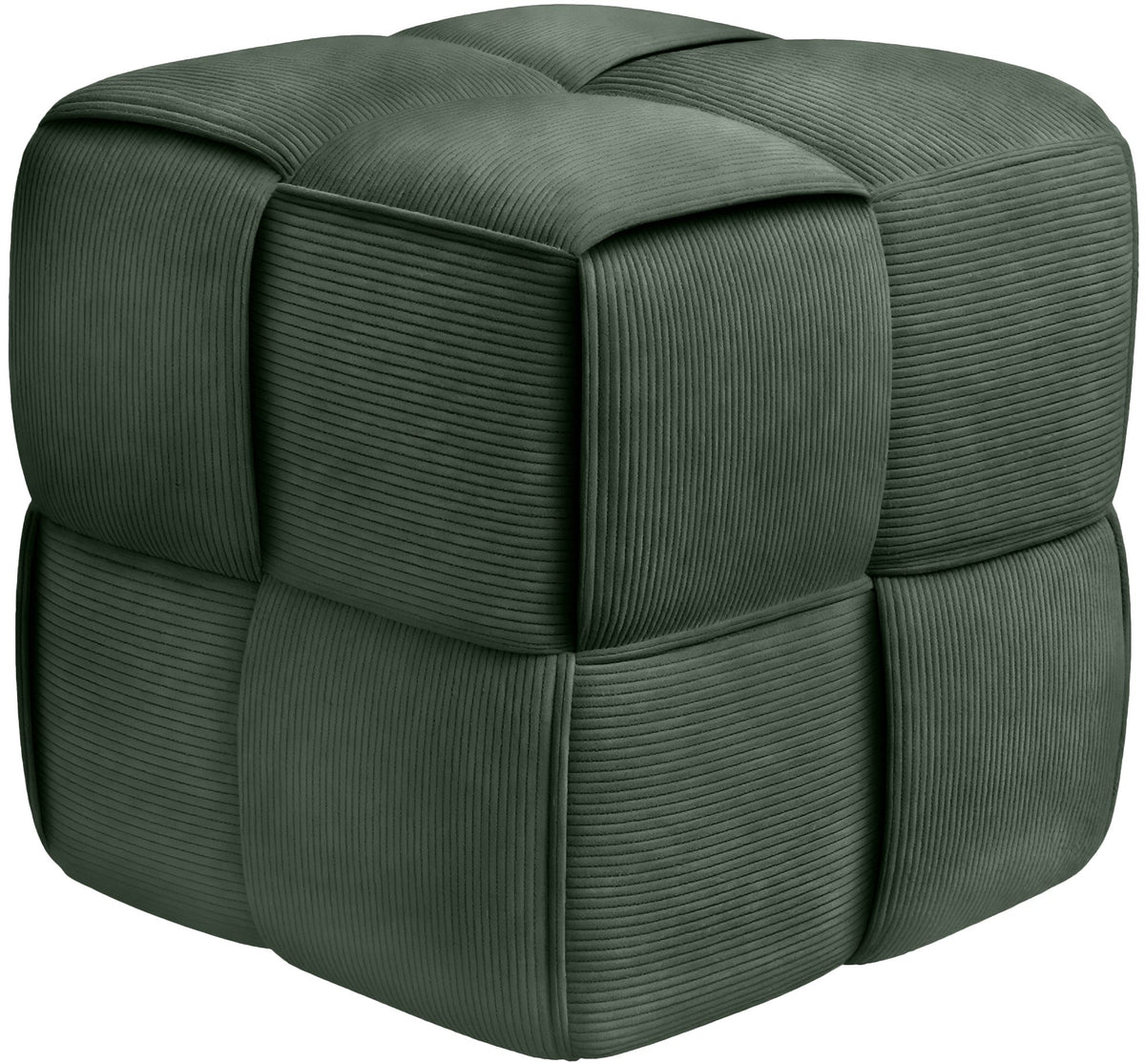 Sitzhocker Forinta Cord - dunkelgr�n