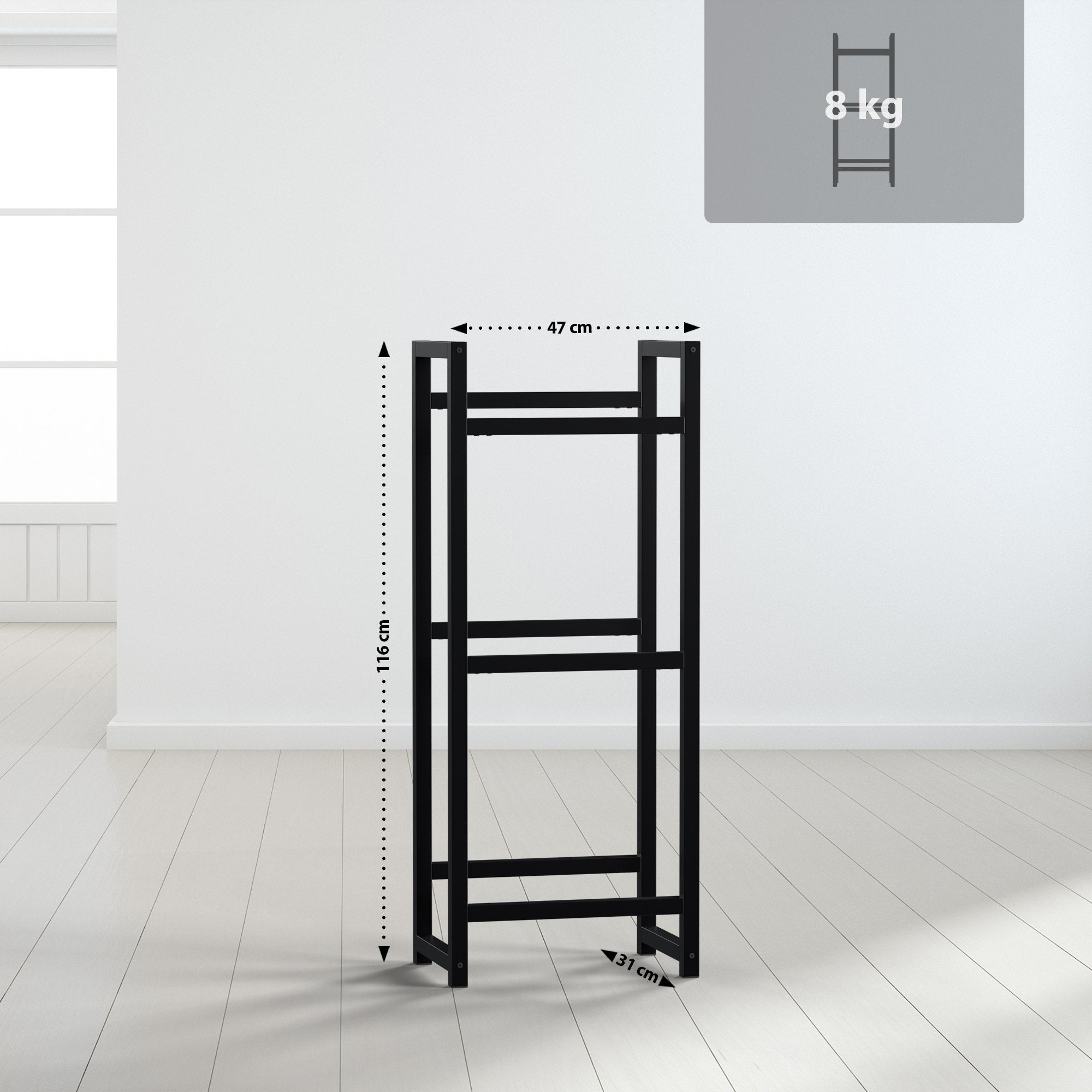 3er Getränkekistenständer Stack - schwarz by Dropshipping-Europe – Möbel