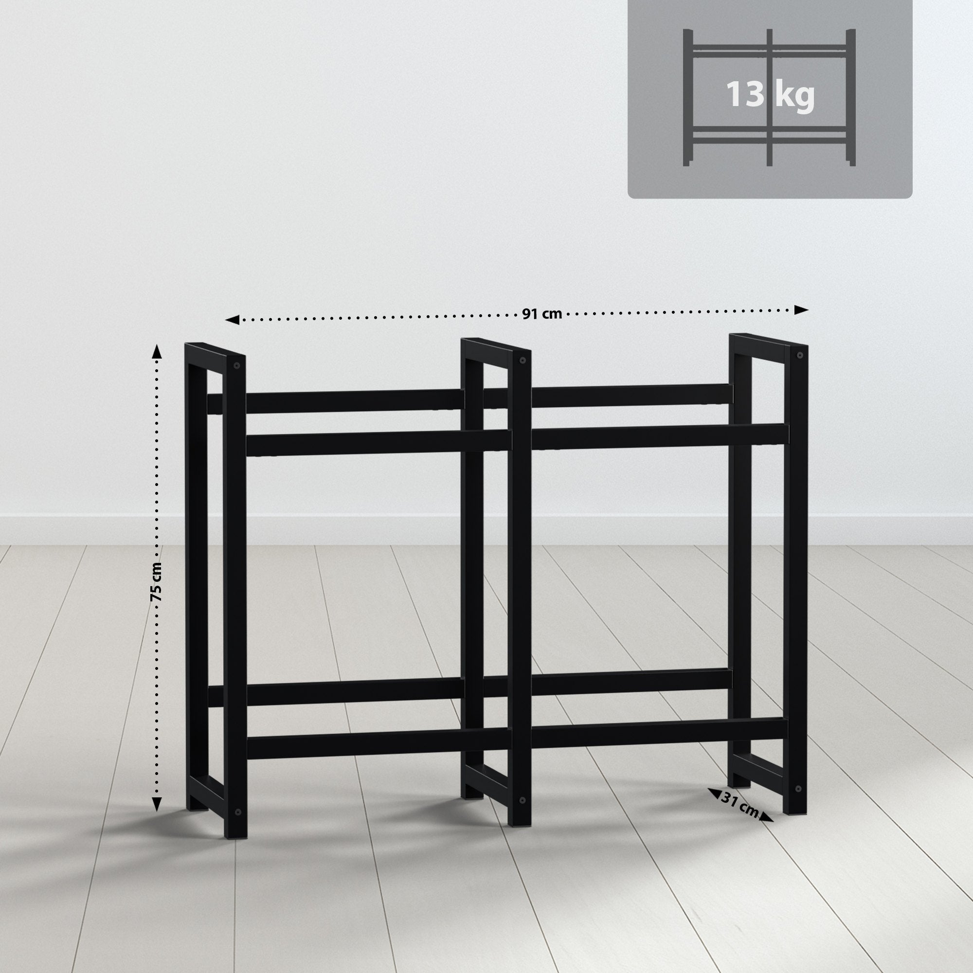 4er Getränkekistenständer Stack - schwarz by Dropshipping-Europe – Möbel
