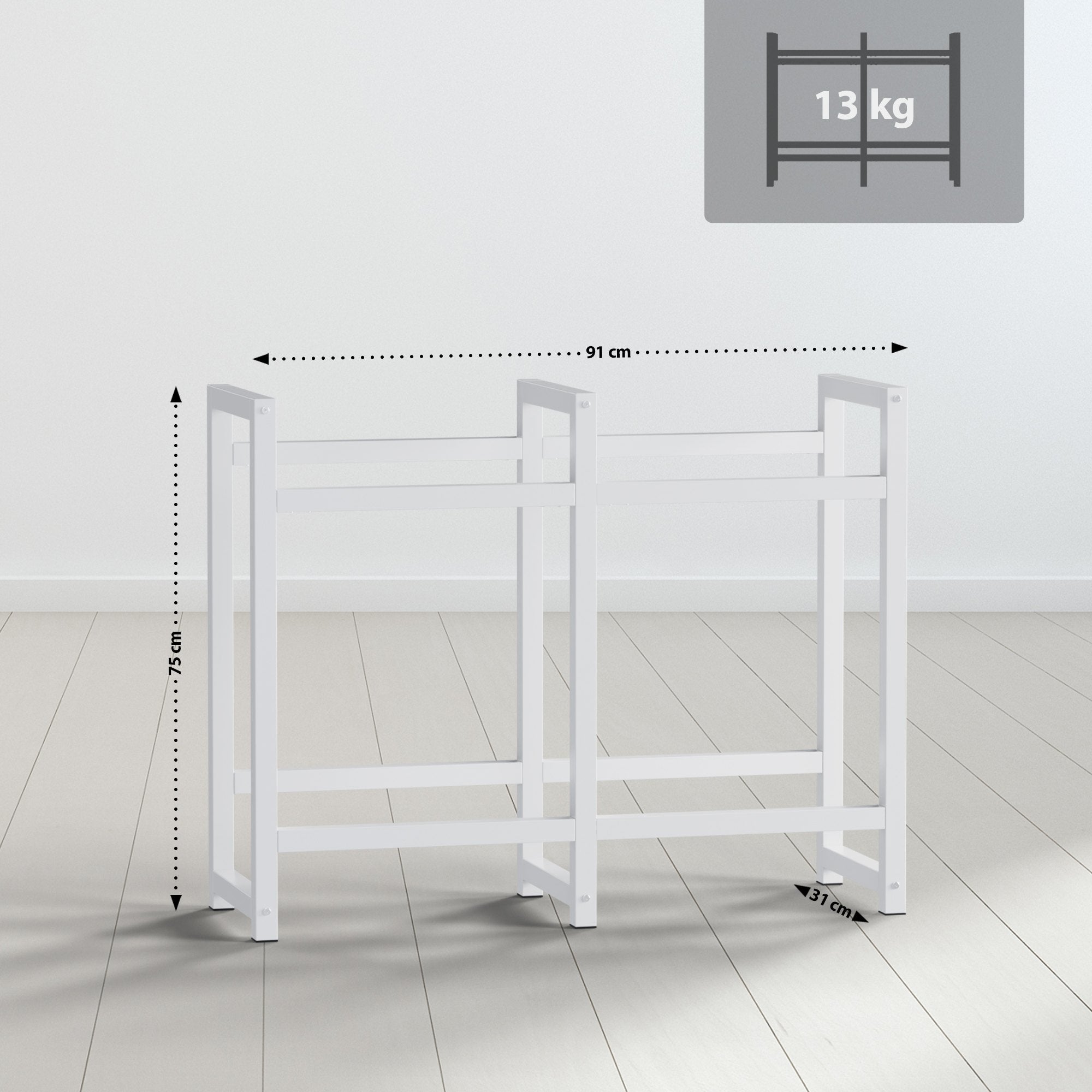 4er Getr�nkekistenst�nder Stack - wei� by Dropshipping-Europe – M�bel