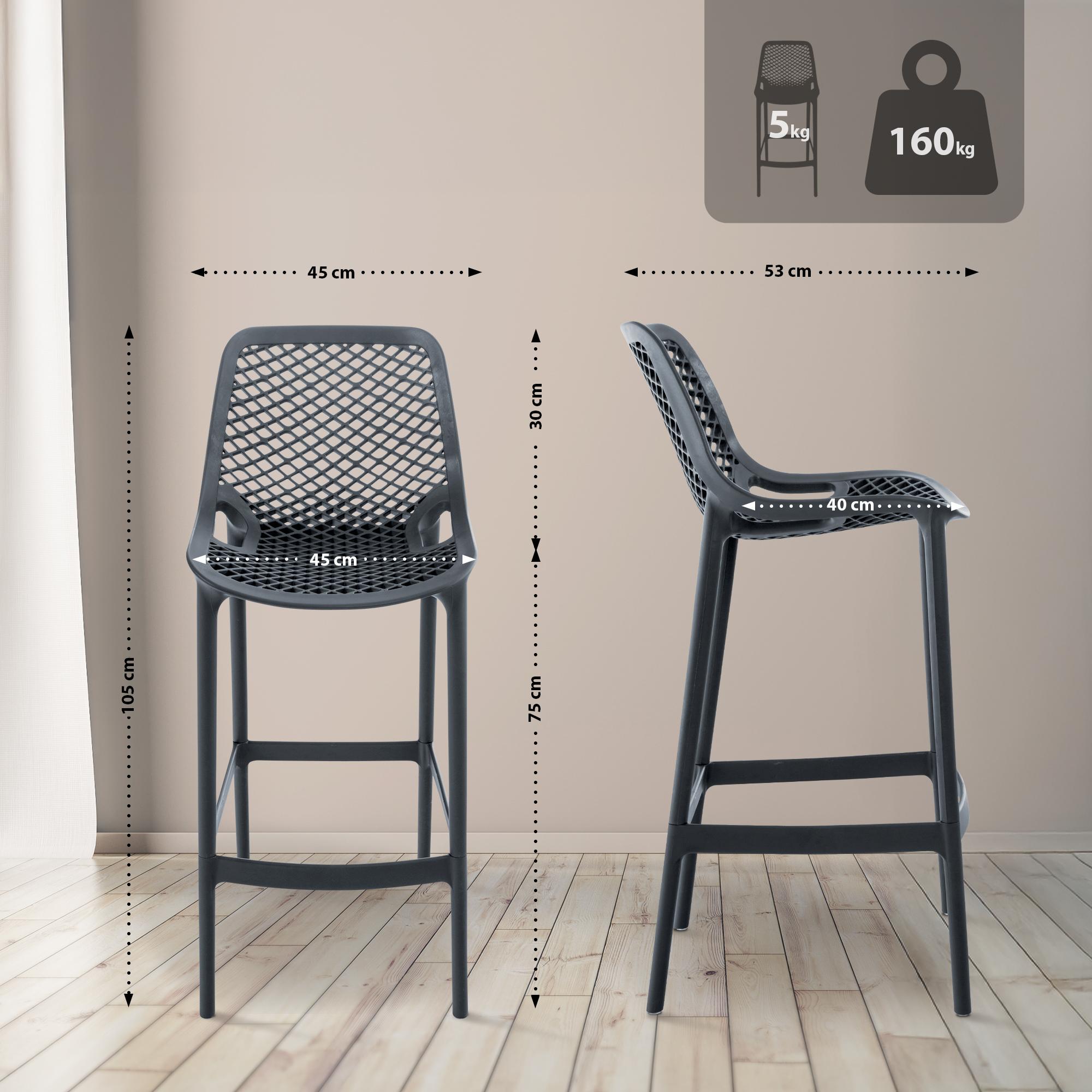 Barhocker Air - dunkelgrau - InfinityMarket