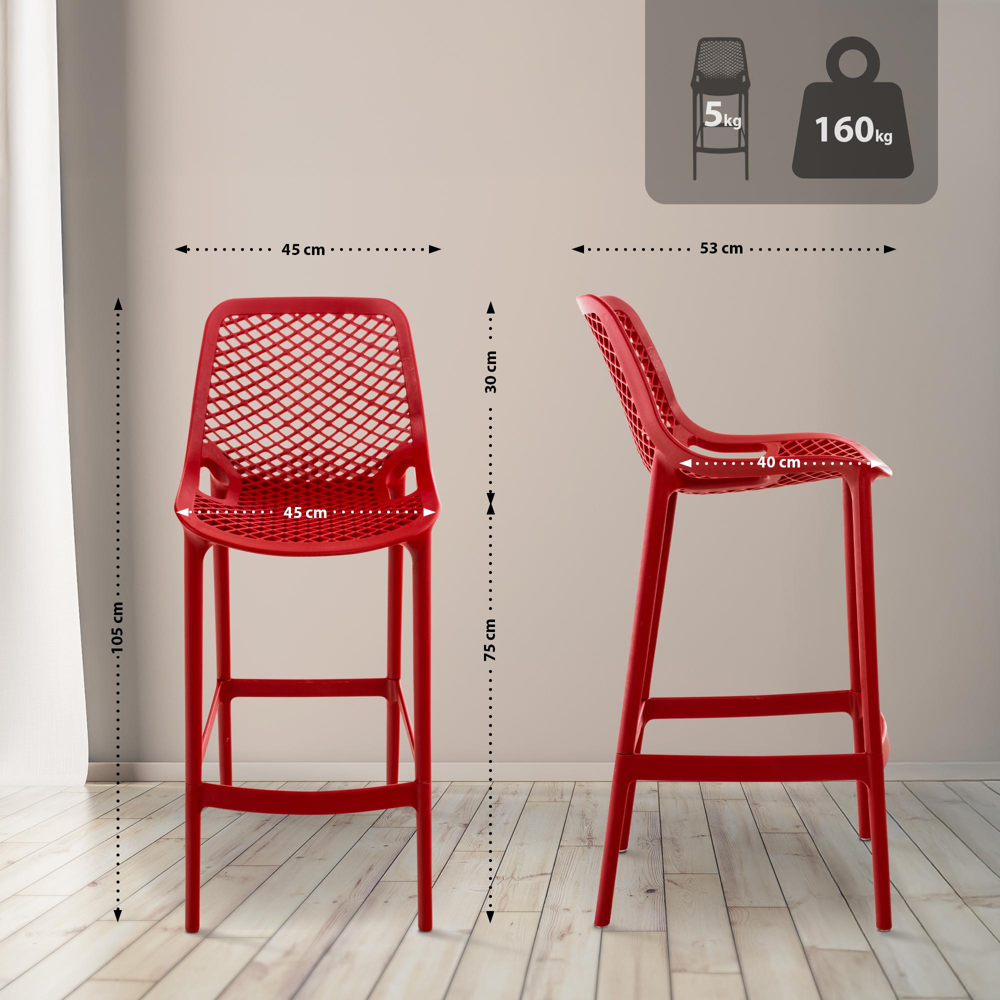 Barhocker Air - rot - InfinityMarket